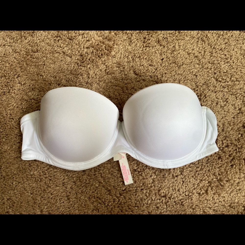 PINK WearEverywhere Strapless Pushup Bra 34C White
